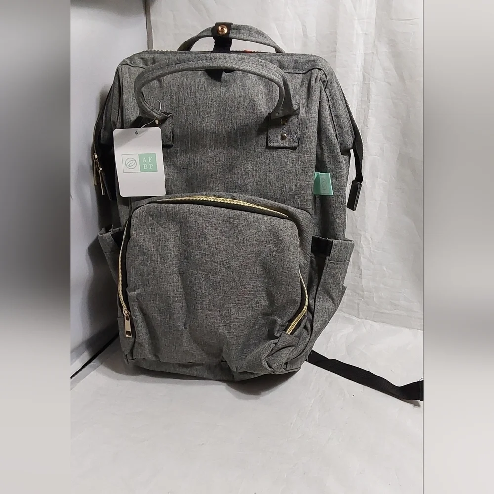 Afbp NWT BABY MULTIFUNCTIONAL DIAPER BACKPACK PRT GREY